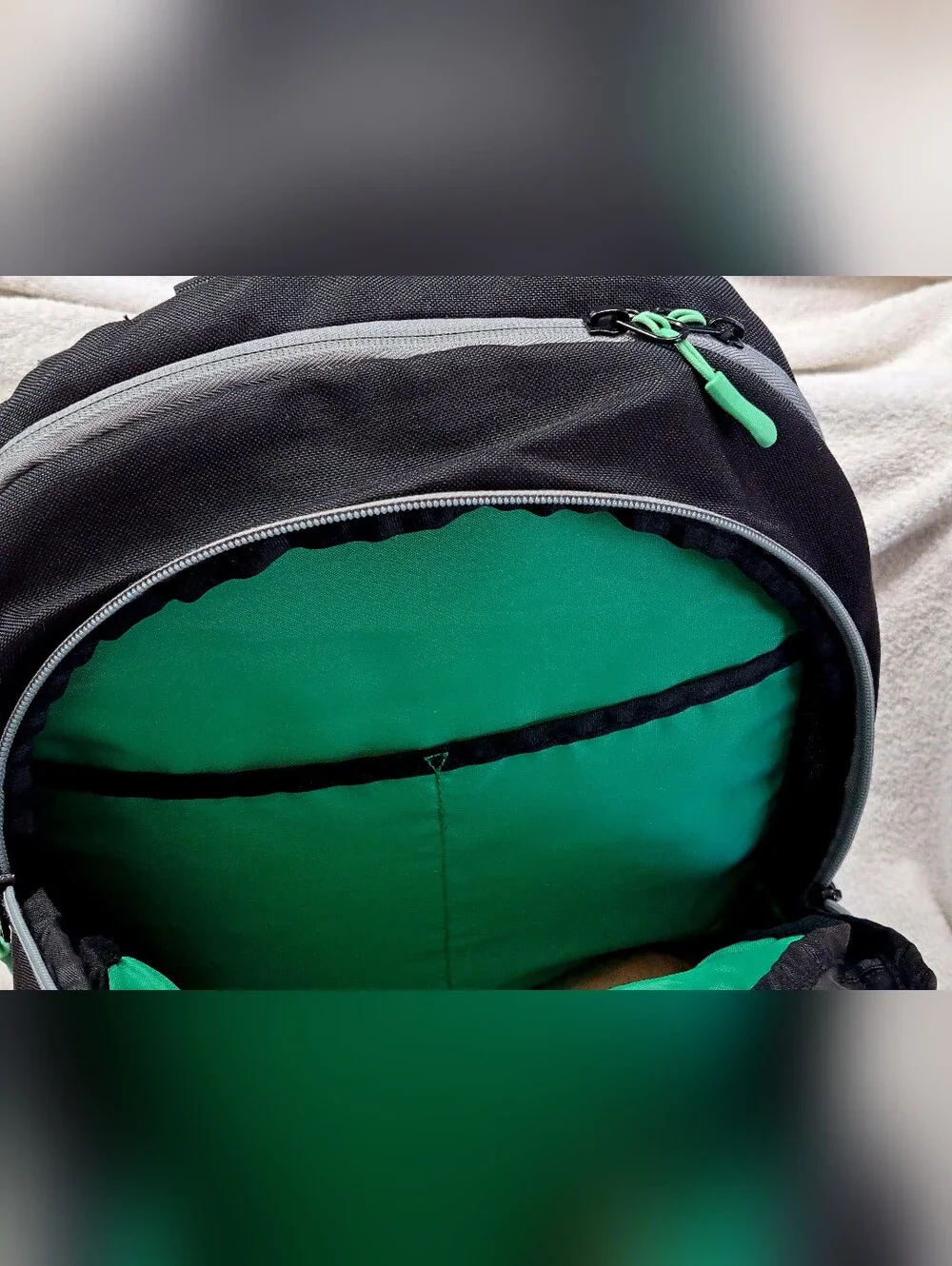 HP Black Laptop Backpack with Green Accents